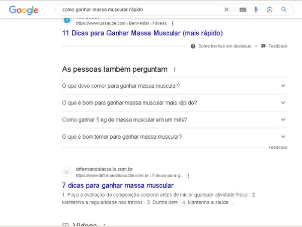 resultados de pesquisa no google 2